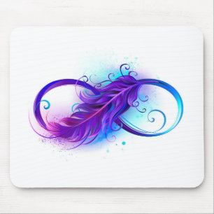 Tapis De Souris Infinity with purple feather
