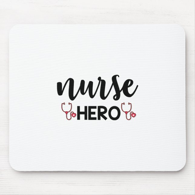 Tapis De Souris Infirmière Cadeau Infirmière Hero (Devant)