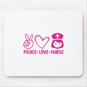 Tapis De Souris Infirmière Cadeau Paix Amour Infirmière