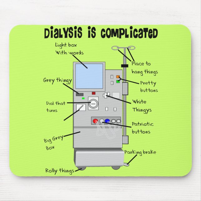 Tapis De Souris Infirmière de dialyse/cadeaux drôles de (Devant)