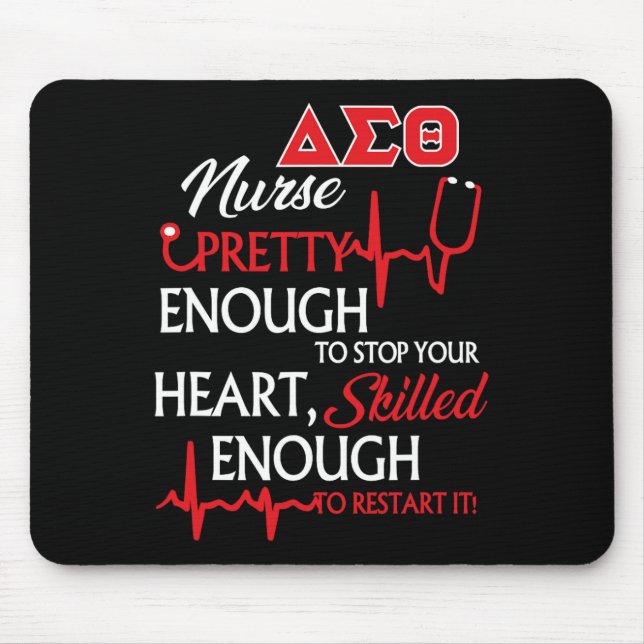Tapis De Souris Infirmière de Sororité Delta Sigma Theta (Devant)