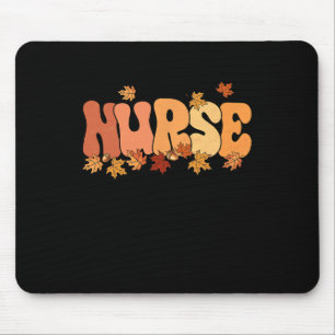 Tapis De Souris Infirmière de Thanksgiving appréciation feuilles d