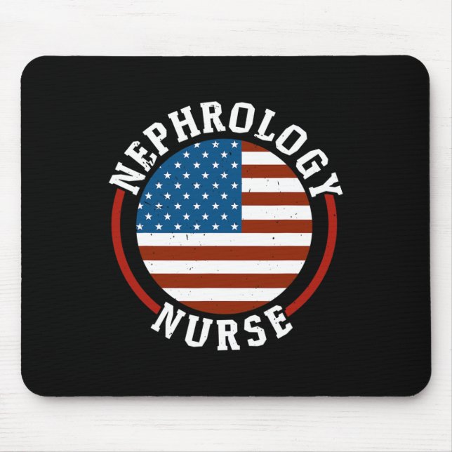 Tapis De Souris Infirmière Dialyse Maladie Médicale du rein Usa (Devant)