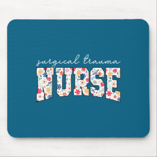 Tapis De Souris Infirmière en traumatologie chirurgicale florale e