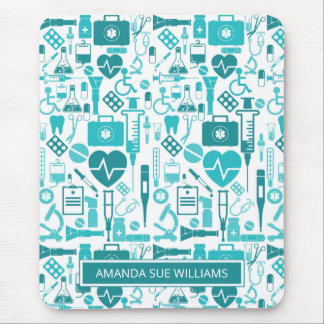 Tapis De Souris Infirmière / Étudiant Médicale - Ajouter Votre Nom