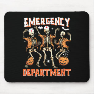 Tapis De Souris Infirmière Halloween Salle Service d'urgence Funny