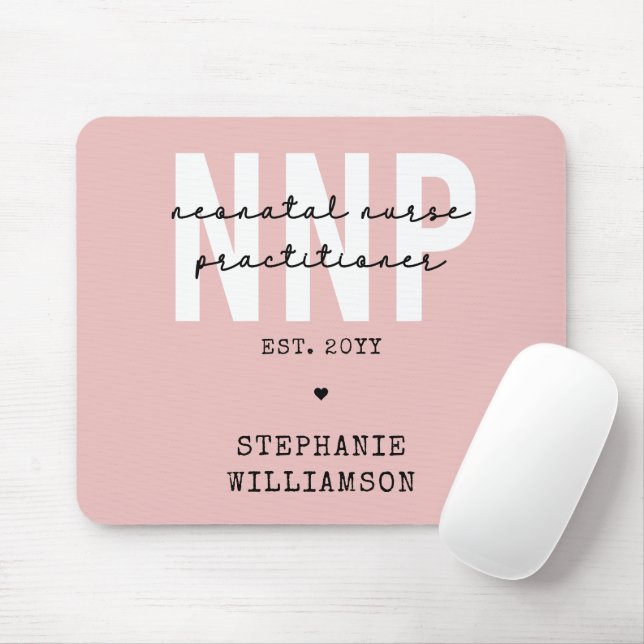 Tapis De Souris Infirmière néonatale NNP personnalisée (Avec souris)