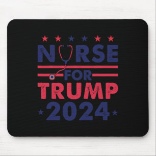 Tapis De Souris Infirmières Pour Trump 2024 Amérique Étoiles Drape