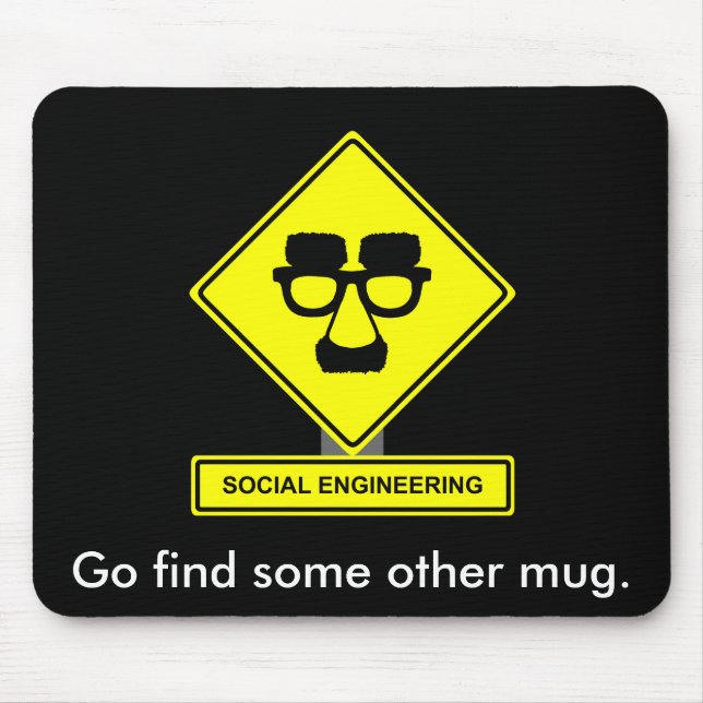 Tapis De Souris Ingénierie sociale Mousepad (Devant)