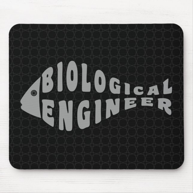 Tapis De Souris Ingénieur biologiste Poisson gris (Devant)