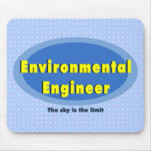 Tapis De Souris Ingénieur de l'environnement bleu ovale
