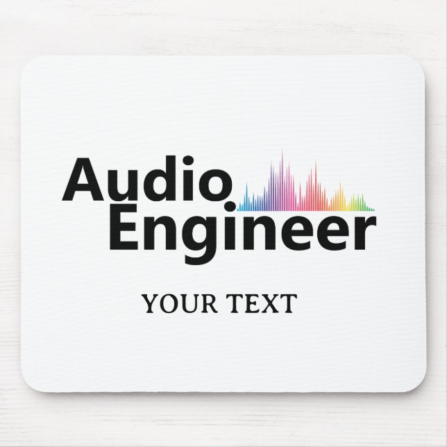 Tapis De Souris Ingénieur du son personnalisé Ingénierie audio (Devant)