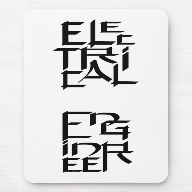 Tapis De Souris Ingénieur électricien Caractère (Devant)