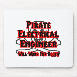 Tapis De Souris Ingénieur électrique pirate ... Travail pour Boo