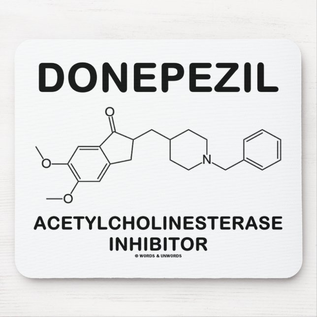 Tapis De Souris Inhibiteur d'acétylcholinestérase de Donepezil (Devant)