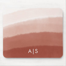 Initiale Monogramme Aquarelle Cuivre Rouille Ombré