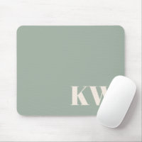 Initiales Monogramme Vert Sauge Moderne Personnali