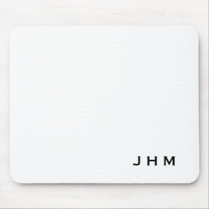 Tapis De Souris Initiales Monogrammes blancs Professionnels Pad So