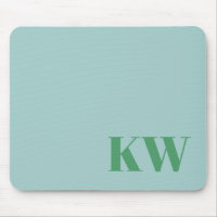 Initiales personnalisées en monogramme bleu clair 