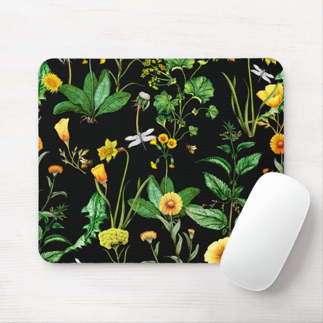 Tapis De Souris Insectes sur Plantes d'herbes (Avec souris)