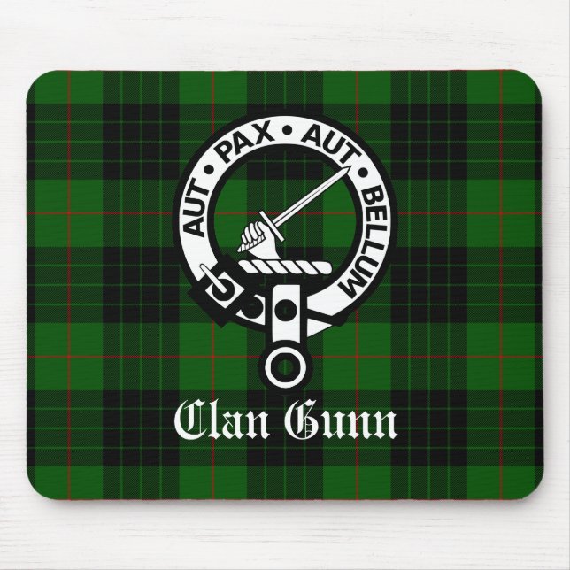 Tapis De Souris Insigne de Clan Gunn et Tartan (Devant)
