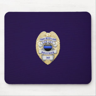 Tapis De Souris Insigne de ligne bleue mince