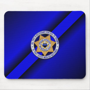 Tapis De Souris Insigne de ligne bleue mince