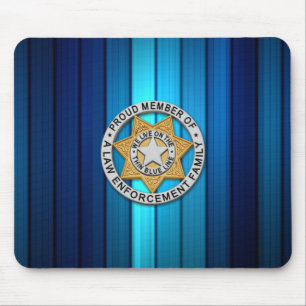 Tapis De Souris Insigne de ligne bleue mince