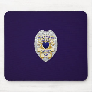 Tapis De Souris Insigne de ligne bleue mince
