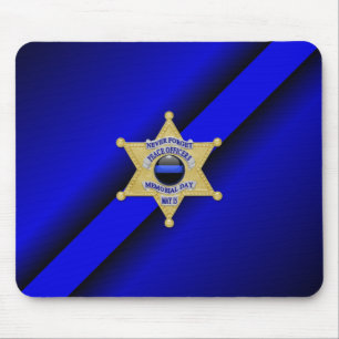 Tapis De Souris Insigne de ligne bleue mince