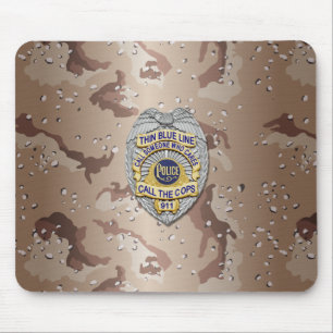 Tapis De Souris Insigne de ligne bleue mince