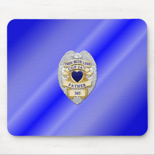 Tapis De Souris Insigne de ligne bleue mince