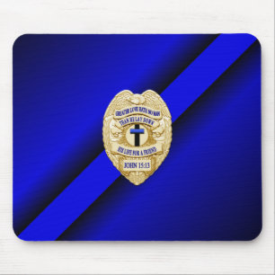 Tapis De Souris Insigne de ligne bleue mince
