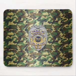 Tapis De Souris Insigne de ligne bleue mince