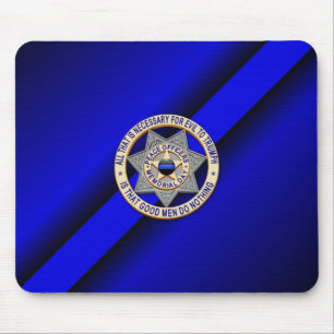 Tapis De Souris Insigne de ligne bleue mince