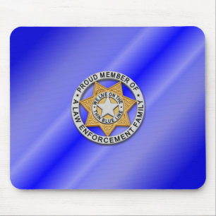 Tapis De Souris Insigne de ligne bleue mince