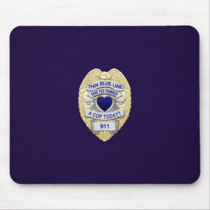 Tapis De Souris Insigne de ligne bleue mince