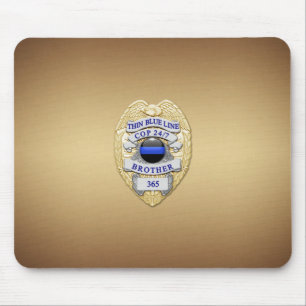 Tapis De Souris Insigne de ligne bleue mince
