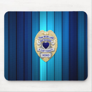 Tapis De Souris Insigne de ligne bleue mince