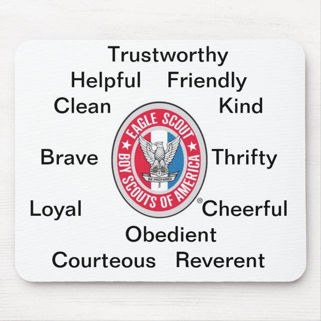 Tapis De Souris Insigne de scoutisme d'aigle Mousepad (Devant)