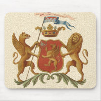 Insigne héraldique avec Griffin et Lion
