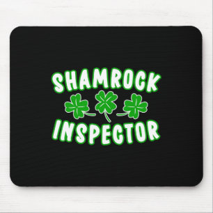 Tapis De Souris Inspecteur shamrock Jour de la Saint Patrick 2