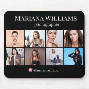 Tapis De Souris instagram 8 photos collage noir petite entreprise