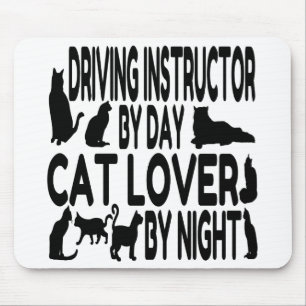 Tapis De Souris Instructeur de conduite Amoureux des chats