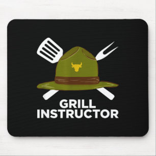 Tapis De Souris Instructeur de grillade pitmaster de barbecue drôl