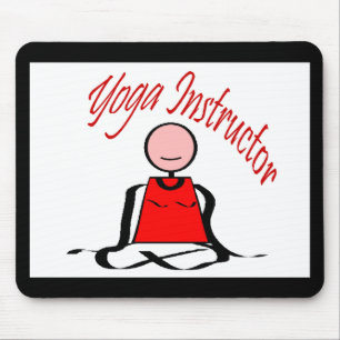 Tapis De Souris Instructeur de yoga---Chiffre de bâton de position