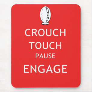 Tapis De Souris Instructions de bousculade de rugby (vieilles)