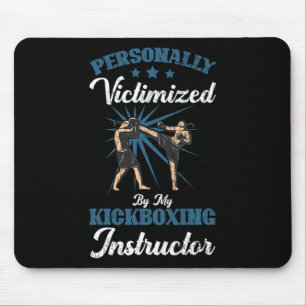 Tapis De Souris Instructrice de kickboxing Kick Boxer drôle Boxe G