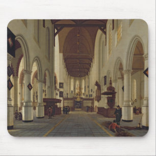 Tapis De Souris Intérieur de l'Oude Kerk, Delft, c.1660-70