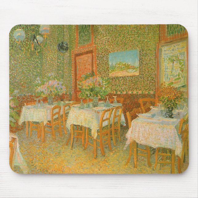 Tapis De Souris Intérieur d'un restaurant par Vincent van Gogh (Devant)